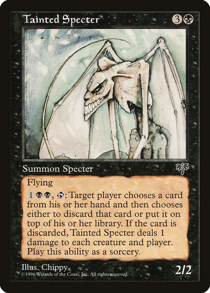 1996 Mirage Tainted Specter #148 rare card image