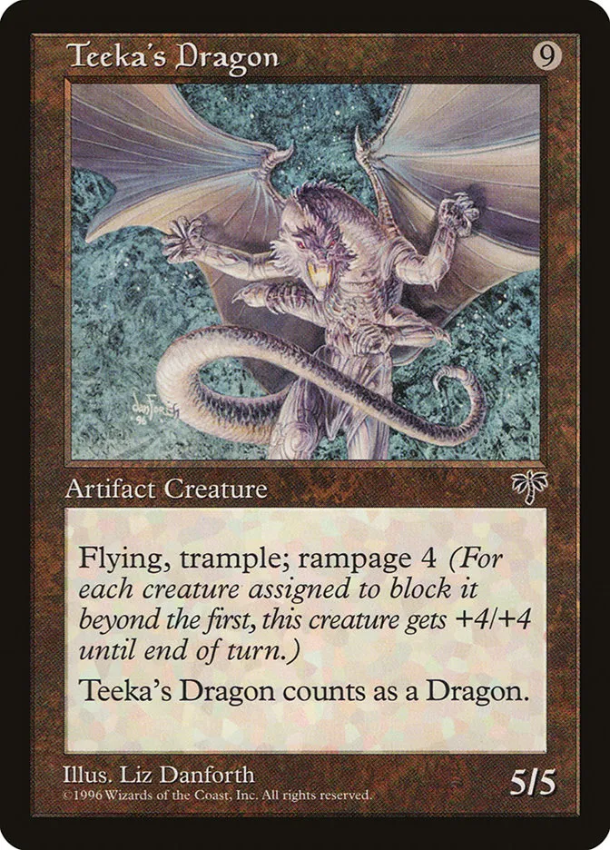 1996 Mirage Teeka's Dragon rare #320 rare card image