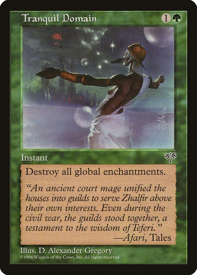 1996 Mirage Tranquil Domain common #245 common card image