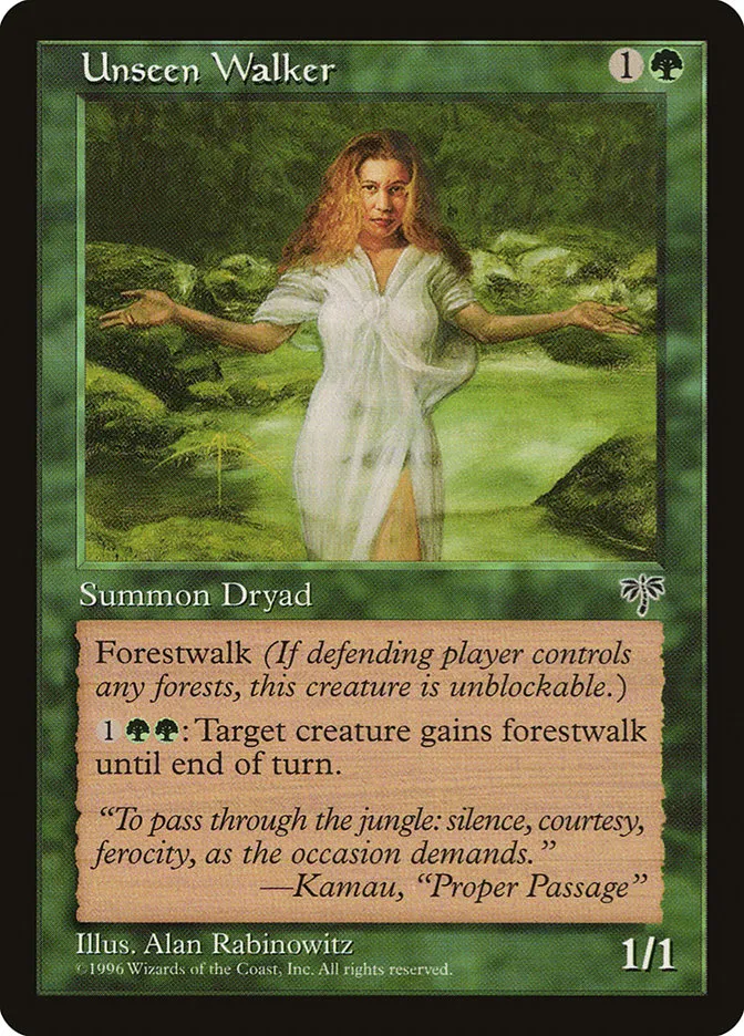 1996 Mirage Unseen Walker uncommon #249 uncommon card image
