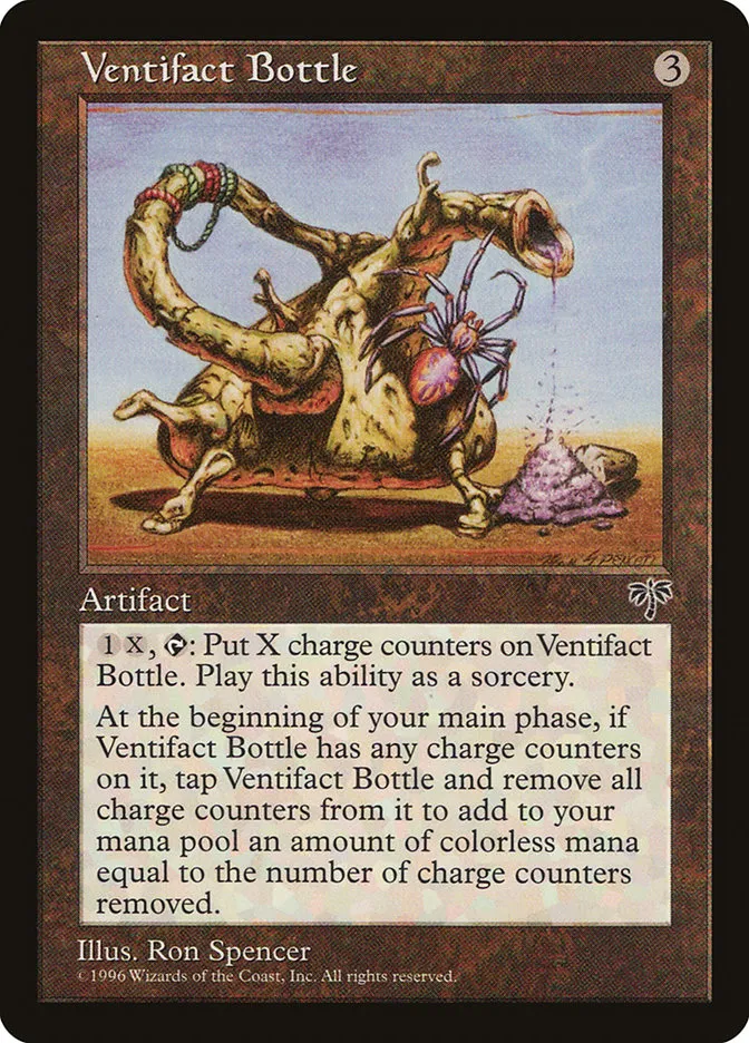 1996 Mirage Ventifact Bottle rare #323 rare card image