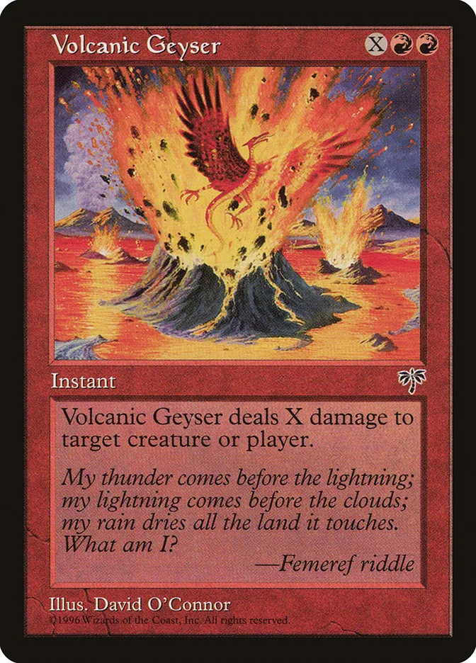 1996 Mirage Volcanic Geyser uncommon #202 uncommon card image