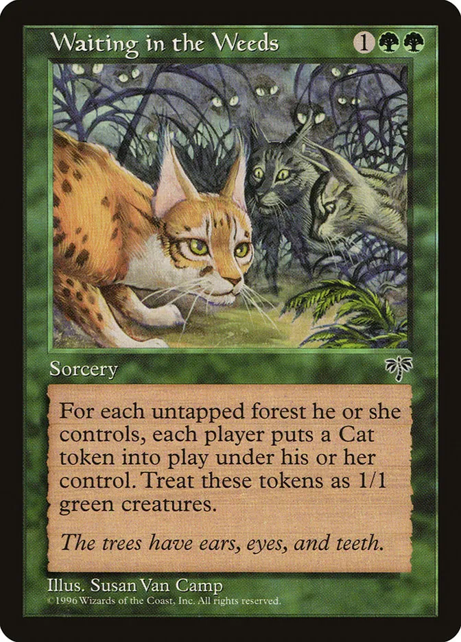 1996 Mirage Waiting in the Weeds rare #252 rare card image