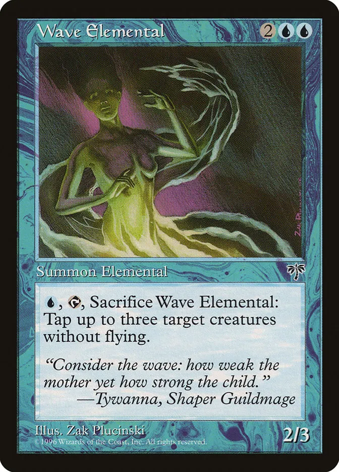 1996 Mirage Wave Elemental uncommon #102 uncommon card image