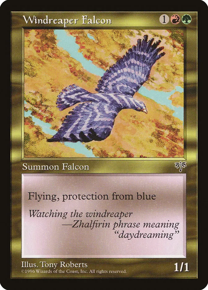 1996 Mirage Windreaper Falcon uncommon #289 uncommon card image