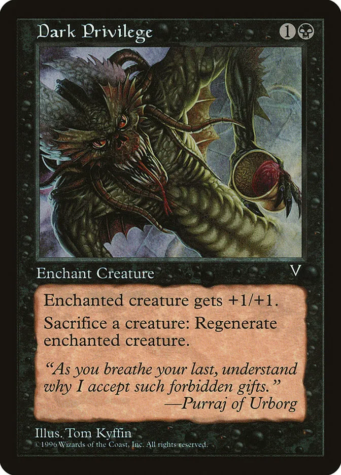 1996 Multiverse Gift Box Dark Privilege rare #3 unlisted card image