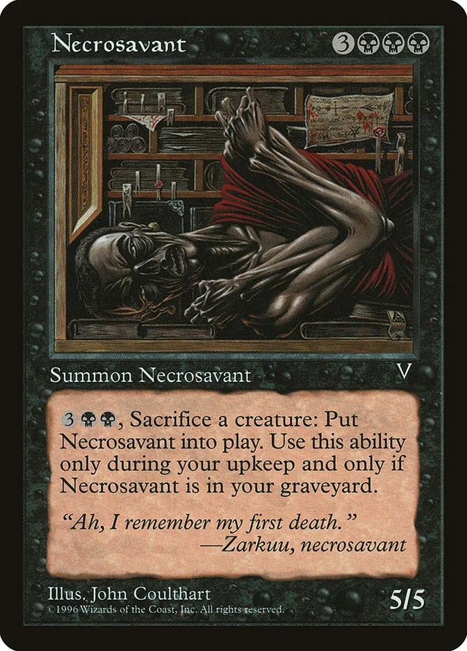 1996 Multiverse Gift Box Necrosavant rare #4 unlisted card image