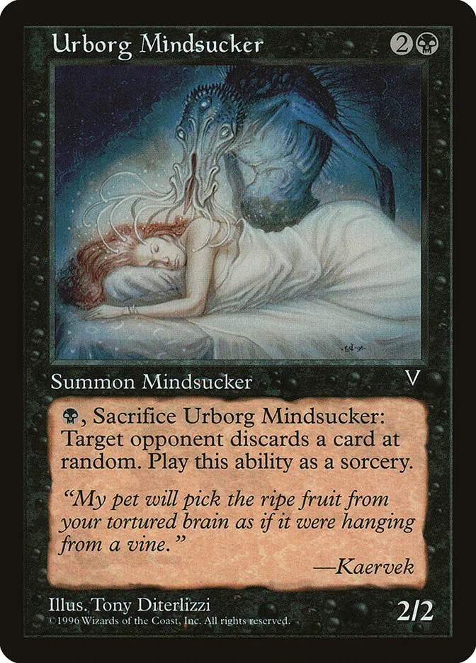 1996 Multiverse Gift Box Urborg Mindsucker rare #5 unlisted card image