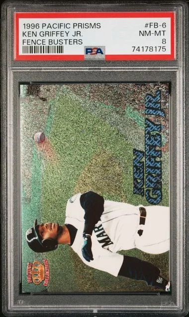 1996 Pacific Prism Fence Busters Ken Griffey Jr. #FB-6 card image