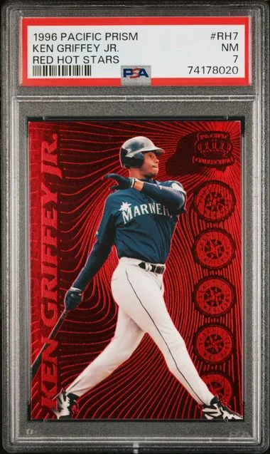 1996 Pacific Prism Red Hot Stars Ken Griffey Jr. #RH7 card image