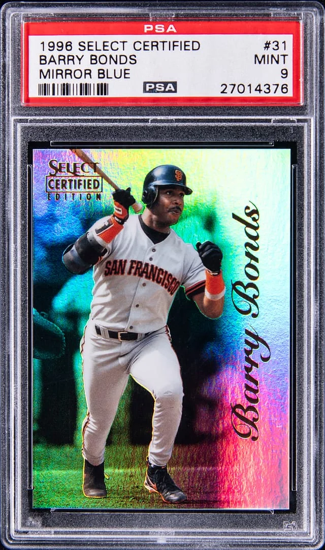 1996 Pinnacle Barry Bonds Select Certified Blue #31 card image
