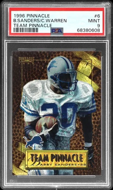 1996 Pinnacle Barry Sanders/Chris Warren Team Pinnacle #6 card image