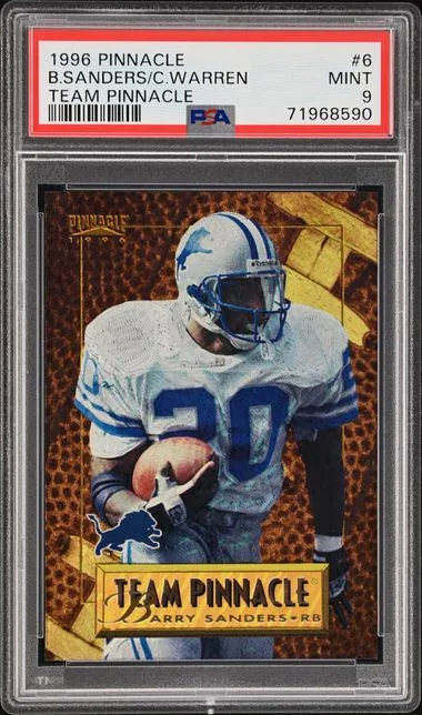 1996 Pinnacle B.Sanders/C.Warren Team Pinnacle #6 card image