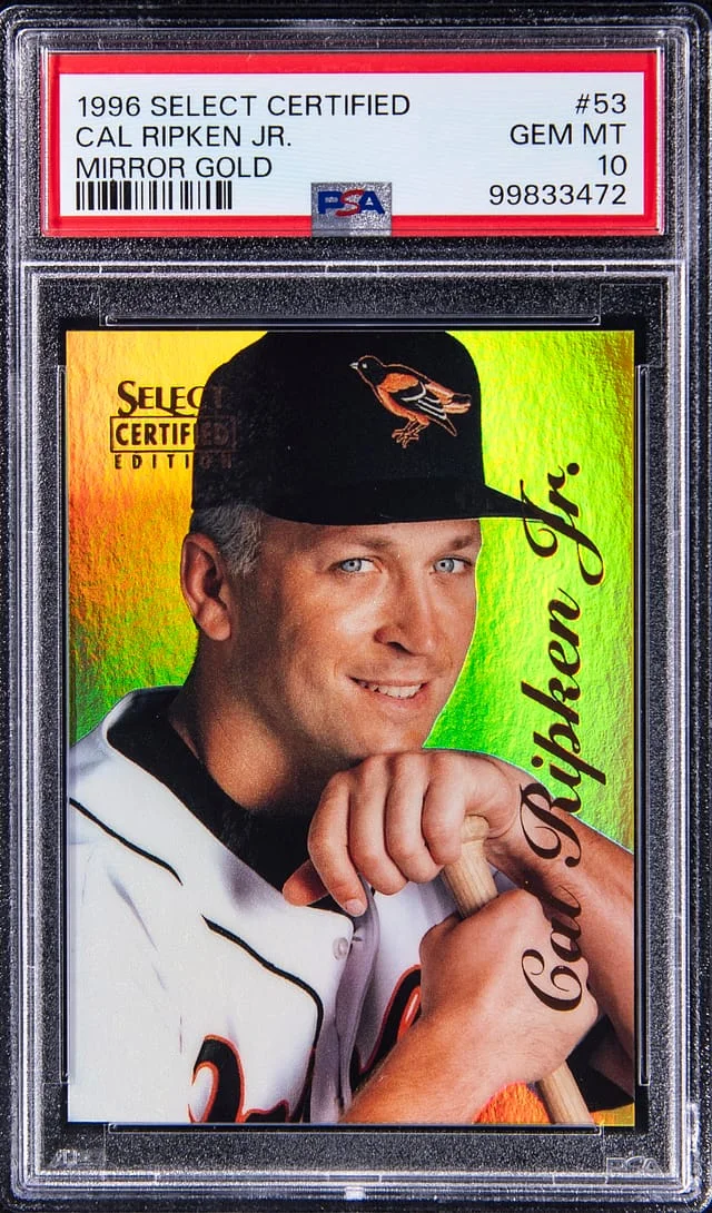 1996 Pinnacle Cal Ripken Jr. Select Certified Mirror Gold #53 card image