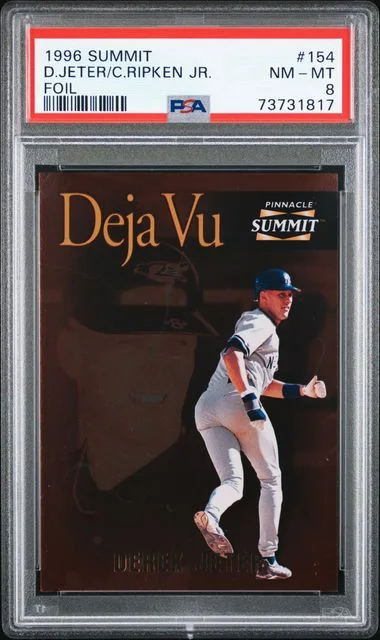 1996 Pinnacle Cal Ripken Jr./Derek Jeter Summit Foil #154 card image