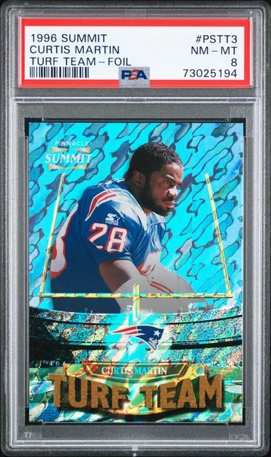 1996 Pinnacle Curtis Martin Summit Turf Team Foil #PSTT3 card image