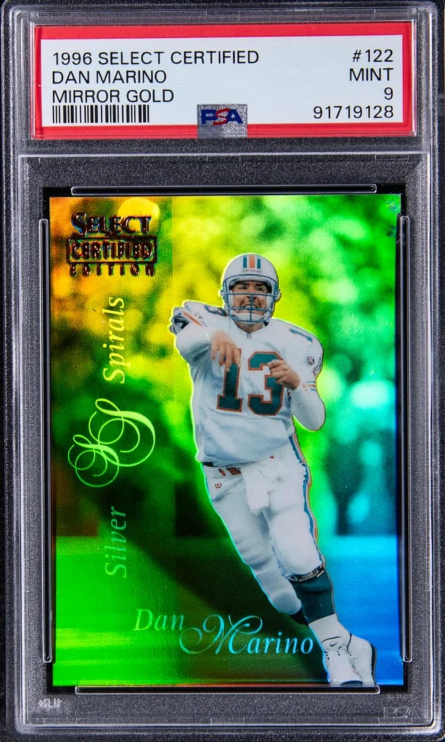 1996 Pinnacle Dan Marino Select Certified Mirror Gold #122 card image
