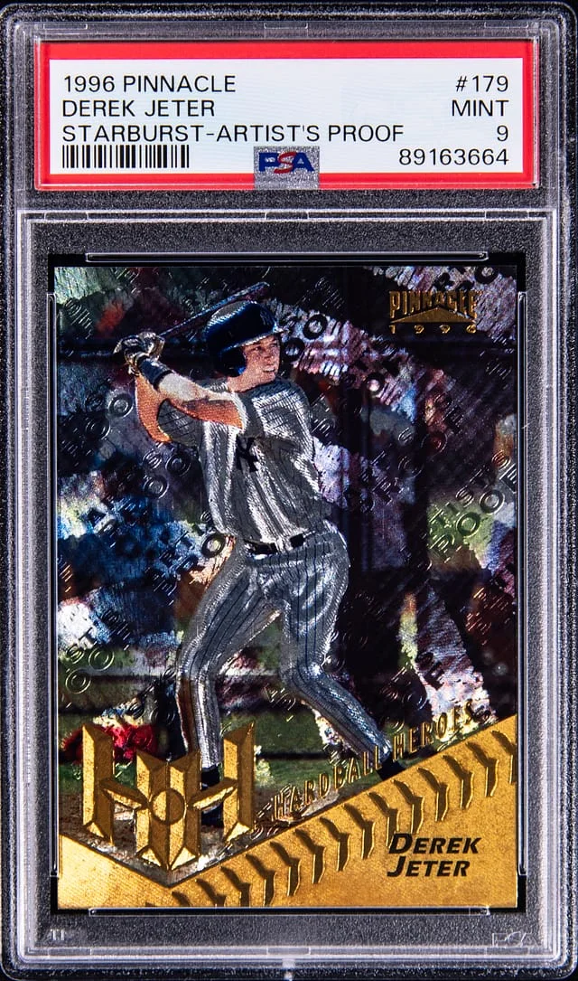 1996 Pinnacle Derek Jeter Starburst Artist's Proof #179 card image