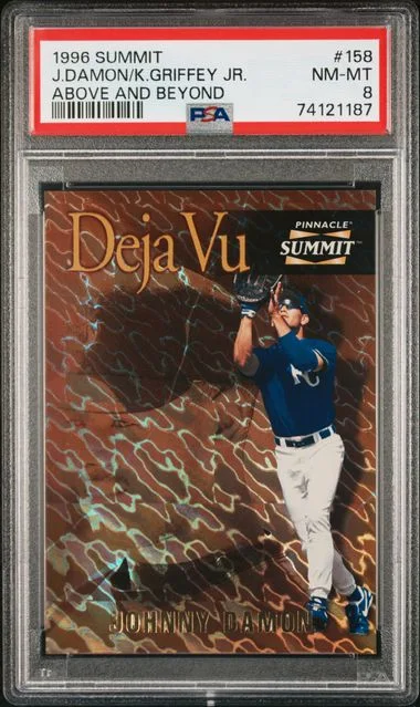 1996 Pinnacle Johnny Damon/Ken Griffey Jr. Summit Above And Beyond #158 card image