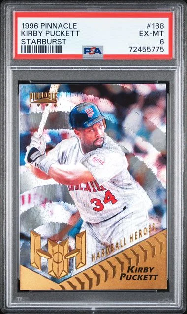 1996 Pinnacle Kirby Puckett Starburst #168 card image