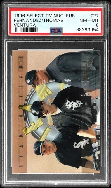 1996 Pinnacle Robin Ventura/Alex Fernandez/Frank Thomas Select Team Nucleus #27 card image