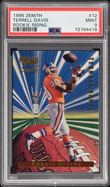 1996 Pinnacle Terrell Davis Zenith Rising #12 card image