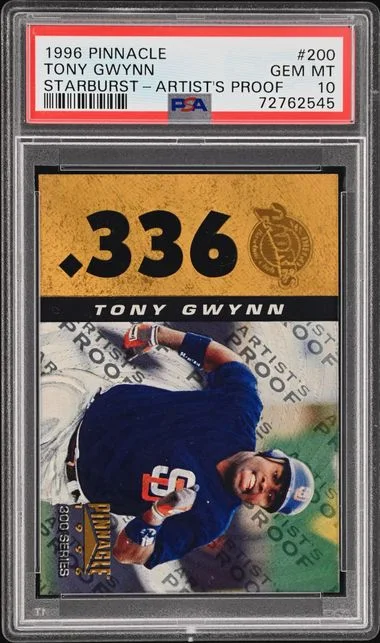 1996 Pinnacle Tony Gwynn Starburst Artist's Proof #200 card image