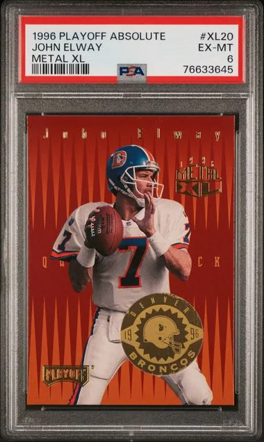 1996 Playoff Absolute John Elway Metal XL #XL20 card image