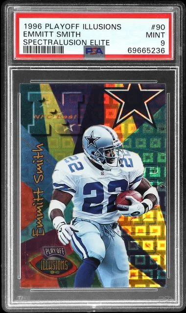 1996 Playoff Emmitt Smith Illusions Spectralusion Elite #90 card image
