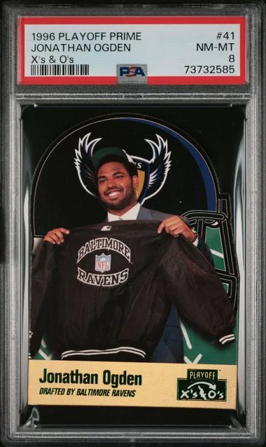 1996 Playoff Jonathan Ogden Prime X's & O's #41 card image