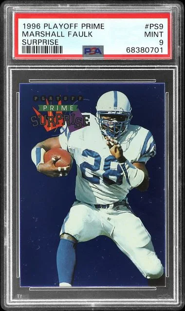1996 Playoff Marshall Faulk Prime Surprise #PS9 card image