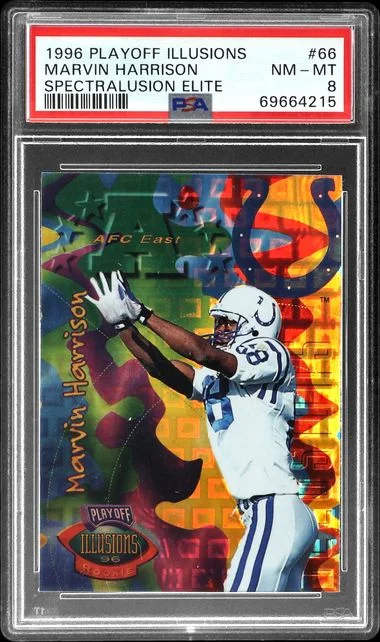1996 Playoff Marvin Harrison Illusions Spectralusion Elite #66 card image