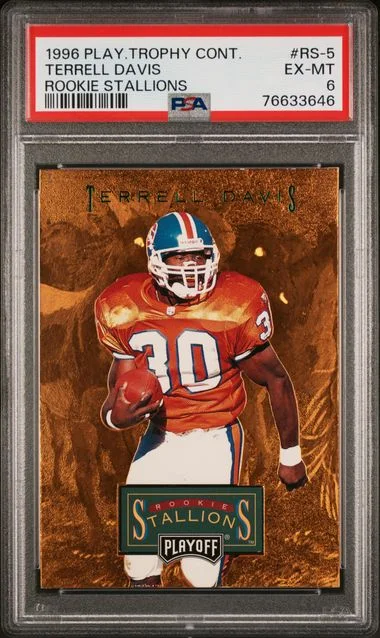 1996 Playoff Terrell Davis Trophy Contenders Stallions #RS-5 card image