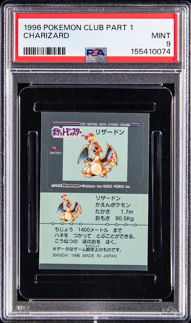 1996 Pokemon Club Part Charizard #1 card image
