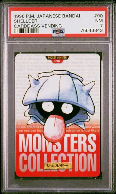 1996 Pokemon Pocket Monster Japanese Bandai Carddass Vending Shellder #90 card image