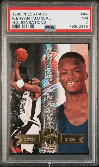 1996 Press Pass H.S. Sensations Jermaine O'Neal/Kobe Bryant #44 card image