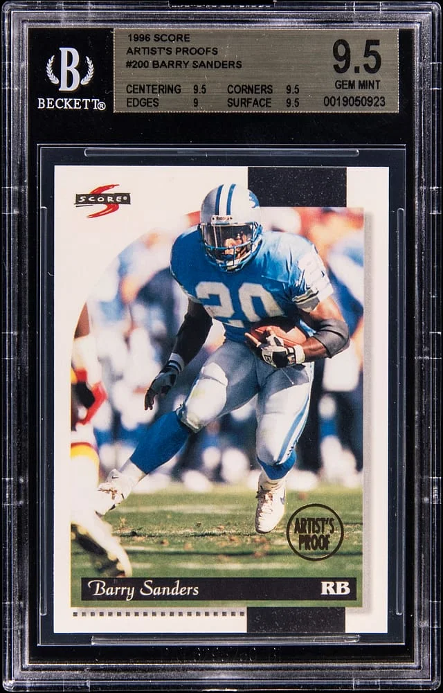 1996 Score Barry Sanders Artist's Proofs #200 card image