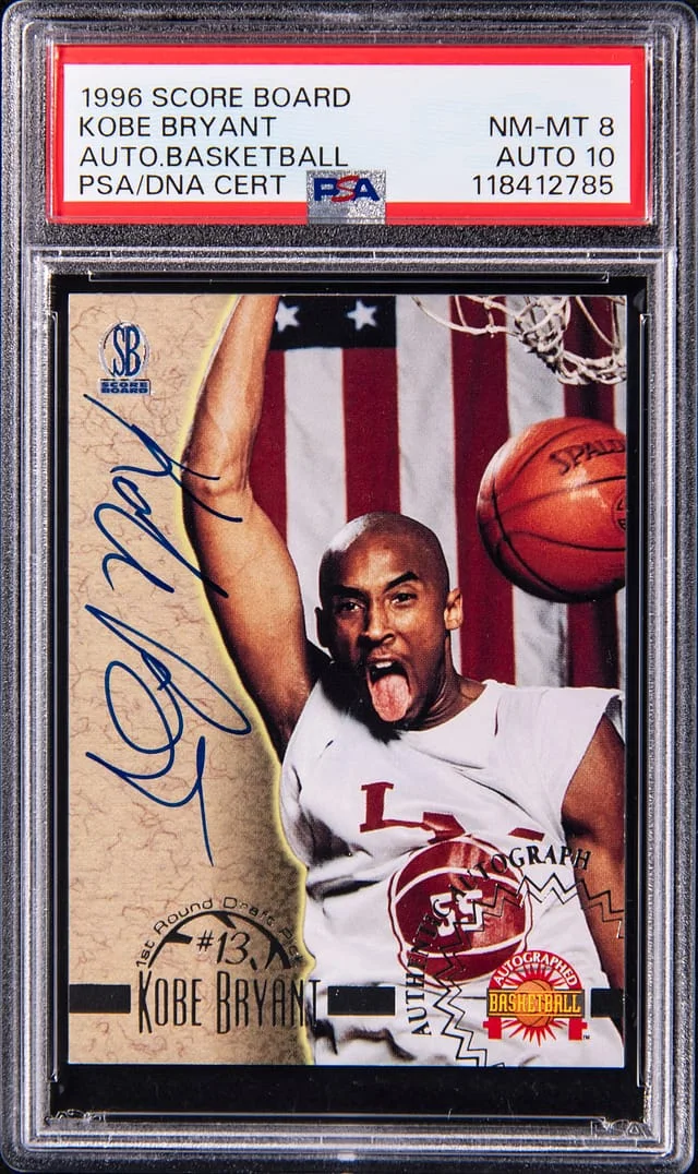 1996 Score Board Autograph Basketball Kobe Bryant #no-number card image