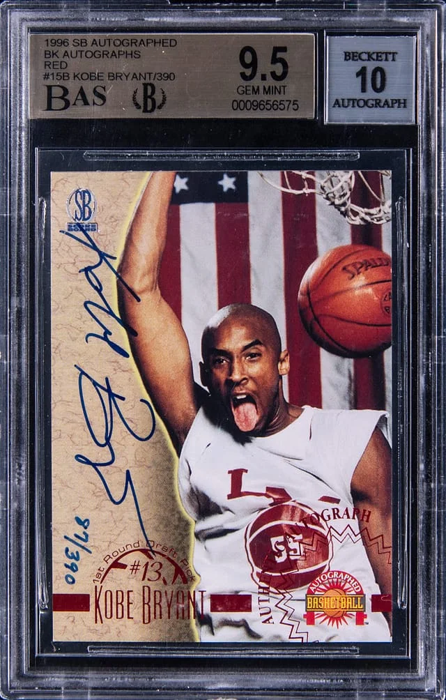 1996 Score Board Autographed Basketball Autographs Red Kobe Bryant #no-number card image