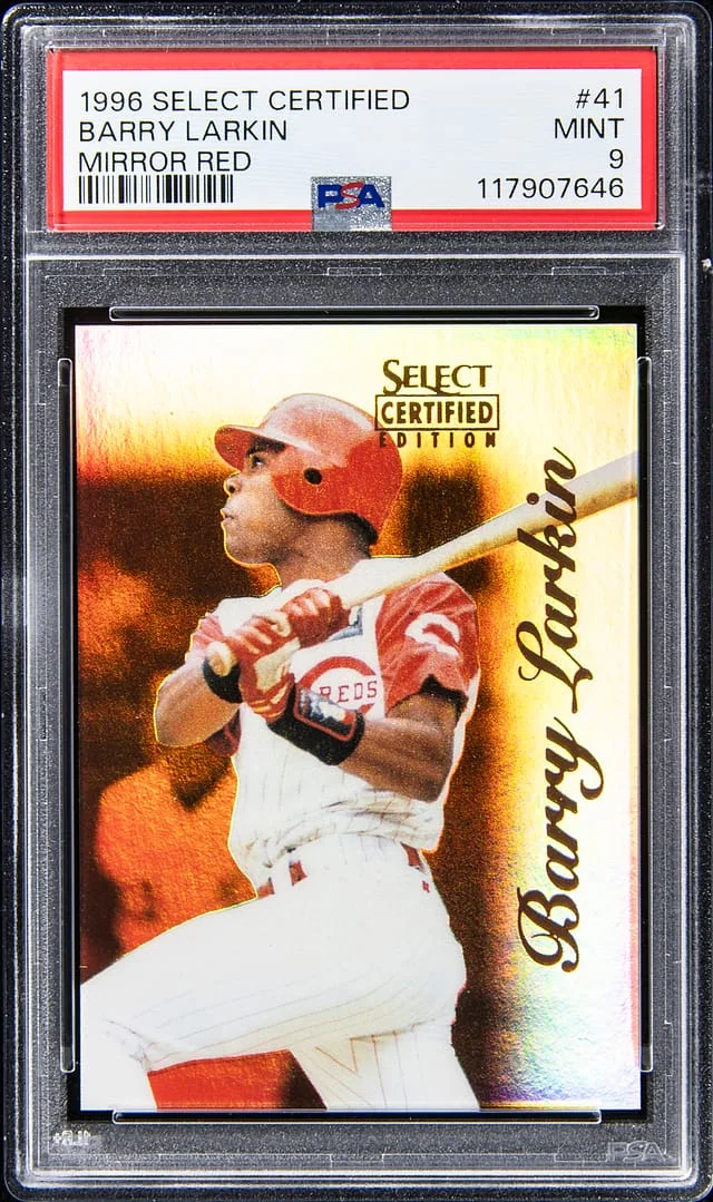 1996 Select Barry Larkin Certified Mirror Red #41 card image