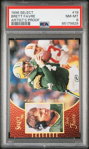 1996 Select Brett Favre Artist's Proof #19 card image