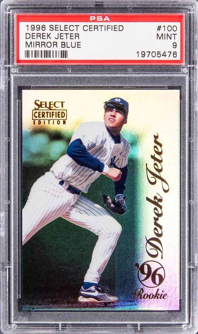 1996 Select Derek Jeter Certified Edition Mirror Blue #100 card image