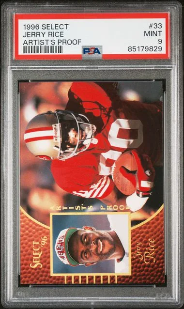 1996 Select Jerry Rice Artist's Proof #33 card image