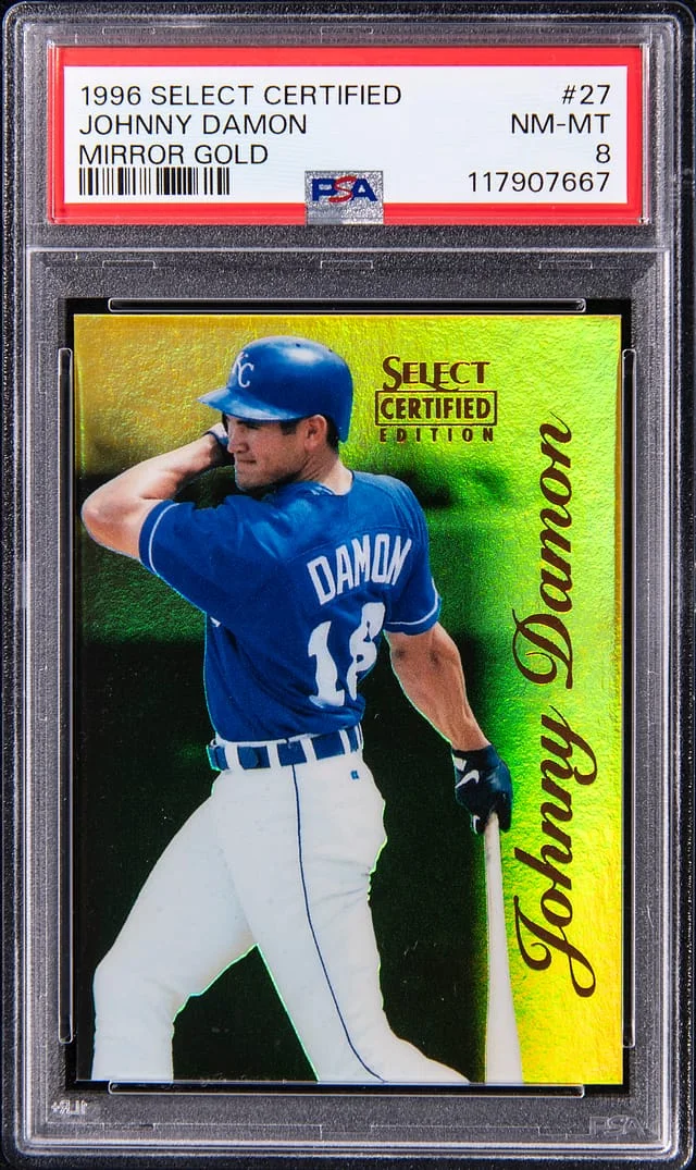 1996 Select Johnny Damon Certified Mirror Gold #27 card image