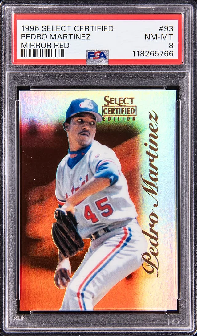 1996 Select Pedro Martinez Certified Mirror Red #93 card image