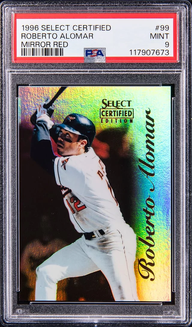 1996 Select Roberto Alomar Certified Mirror Red #99 card image