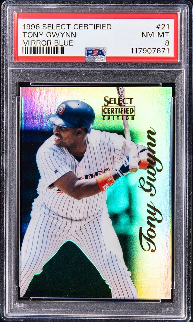 1996 Select Tony Gwynn Certified Mirror Blue #21 card image