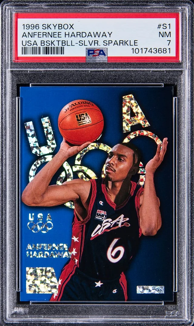 1996 SkyBox Anfernee Hardaway USA Basketball Silver Sparkle #S1 card image