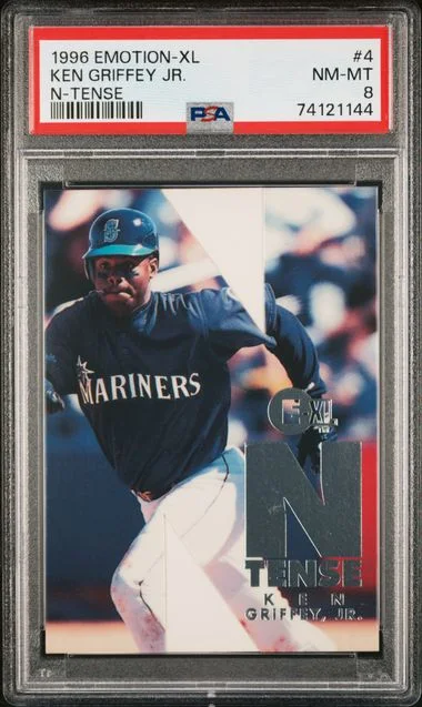 1996 SkyBox Emotion Ken Griffey Jr. XL N-Tense #4 card image