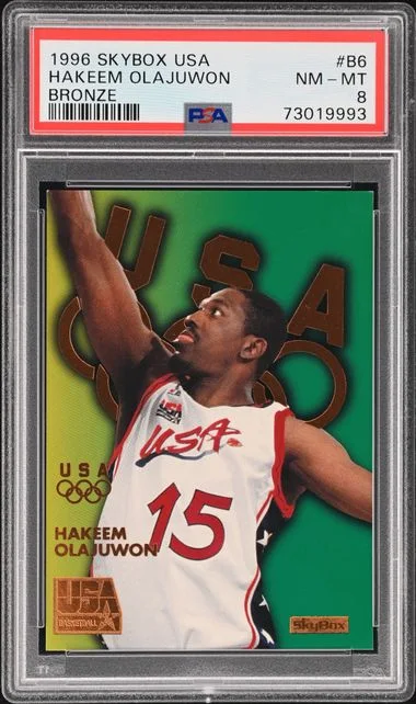 1996 SkyBox Hakeem Olajuwon Usa Basketball Bronze #B6 card image